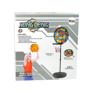 Sporto žaidimas 2in1 krepšinis-smiginis HONG DENG