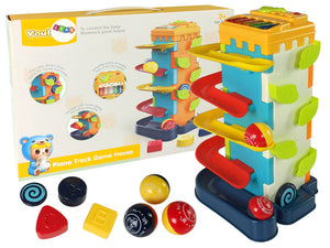 1-Balls slide Educational Block Sorter with a piano-1